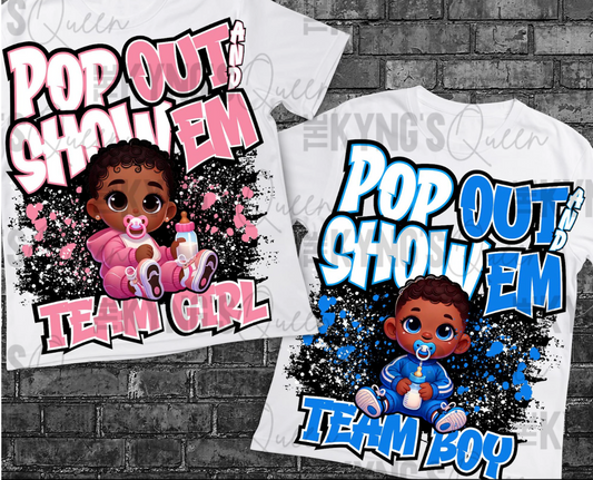 Pop Out and Show Them Gender reveal